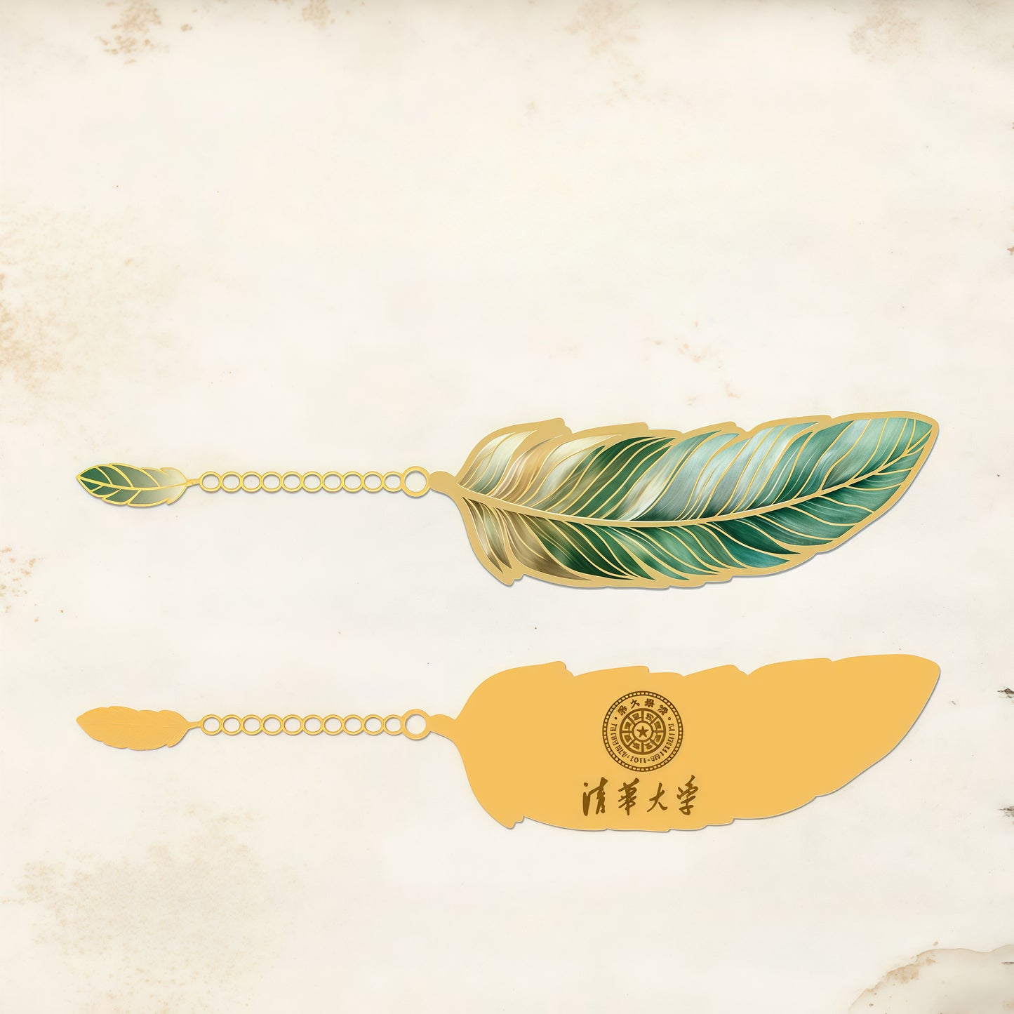 Metal Feather Bookmark Set Can Be Customized with Name and Logo